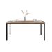 Conjunto de Mesa Retangular com Tampo de MDP Amadeirado e 6 Cadeiras Adriana I Revestimento Sintético Cedro e Preto