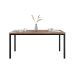 Conjunto de Mesa Retangular com Tampo de MDP Amadeirado e 6 Cadeiras Adriana I Revestimento Sintético Imbuia e Preto