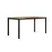 Conjunto de Mesa Retangular com Tampo de MDP Amadeirado e 6 Cadeiras Adriana II Revestimento Sintético Cacau e Preto