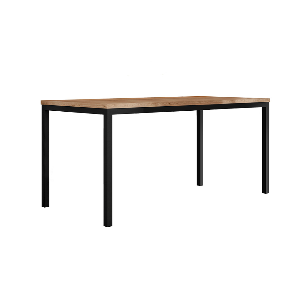 Conjunto de Mesa Retangular com Tampo de MDP Amadeirado e 6 Cadeiras Adriana II Revestimento Sintético Cedro e Preto
