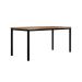Conjunto de Mesa Retangular com Tampo de MDP Amadeirado e 6 Cadeiras Adriana II Revestimento Sintético Imbuia e Preto