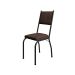 Conjunto de Mesa Retangular com Tampo de MDP Amadeirado e 6 Cadeiras Adriana II Revestimento Sintético Imbuia e Preto