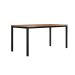 Conjunto de Mesa Retangular com Tampo de MDP Amadeirado e 6 Cadeiras Adriana II Revestimento Sintético Marrom e Preto