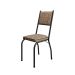 Conjunto de Mesa Retangular com Tampo de MDP Amadeirado e 6 Cadeiras Adriana II Revestimento Sintético Marrom e Preto