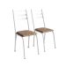 Conjunto de Mesa Retangular com Tampo de MDP Amadeirado e 6 Cadeiras Adriana III Revestimento Sintético Bege e Branco