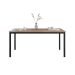 Conjunto de Mesa Retangular com Tampo de MDP Amadeirado e 6 Cadeiras Adriana III Revestimento Sintético Cacau e Preto