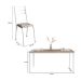 Conjunto de Mesa Retangular com Tampo de MDP Amadeirado e 6 Cadeiras Adriana III Revestimento Sintético Cedro e Branco
