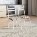 Conjunto de Mesa Retangular com Tampo de MDP Amadeirado e 6 Cadeiras Adriana III Revestimento Sintético Cedro e Branco