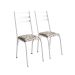 Conjunto de Mesa Retangular com Tampo de MDP Amadeirado e 6 Cadeiras Adriana III Revestimento Sintético Cedro e Branco