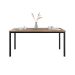 Conjunto de Mesa Retangular com Tampo de MDP Amadeirado e 6 Cadeiras Adriana III Revestimento Sintético Cedro e Preto