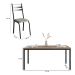 Conjunto de Mesa Retangular com Tampo de MDP Amadeirado e 6 Cadeiras Adriana III Revestimento Sintético Cinza Claro e Preto