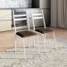 Conjunto de Mesa Retangular com Tampo de MDP Amadeirado e 6 Cadeiras Adriana III Revestimento Sintético Imbuia e Branco