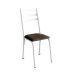 Conjunto de Mesa Retangular com Tampo de MDP Amadeirado e 6 Cadeiras Adriana III Revestimento Sintético Imbuia e Branco