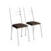 Conjunto de Mesa Retangular com Tampo de MDP Amadeirado e 6 Cadeiras Adriana III Revestimento Sintético Imbuia e Branco