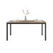 Conjunto de Mesa Retangular com Tampo de MDP Amadeirado e 6 Cadeiras Adriana III Revestimento Sintético Imbuia e Preto