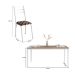 Conjunto de Mesa Retangular com Tampo de MDP Amadeirado e 6 Cadeiras Adriana III Revestimento Sintético Palha e Branco