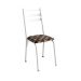 Conjunto de Mesa Retangular com Tampo de MDP Amadeirado e 6 Cadeiras Adriana III Revestimento Sintético Palha e Branco