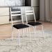 Conjunto de Mesa Retangular com Tampo de MDP Amadeirado e 6 Cadeiras Adriana III Revestimento Sintético Preto e Branco