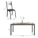 Conjunto de Mesa Retangular com Tampo de MDP Amadeirado e 6 Cadeiras Adriana III Revestimento Sintético Silver e Preto