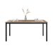 Conjunto de Mesa Retangular com Tampo de MDP Amadeirado e 6 Cadeiras Adriana III Revestimento Sintético Silver e Preto