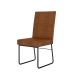 Conjunto de Mesa Retangular com Tampo de MDP Marrom Claro Atlanta e 6 Cadeiras Olímpia Revestimento Sintético Terracota e Preto