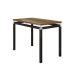 Conjunto de Mesa Retangular com Tampo de MDP Marrom Copenhague e 4 Cadeiras Monterrey Revestimento Sintético Branco e Preto