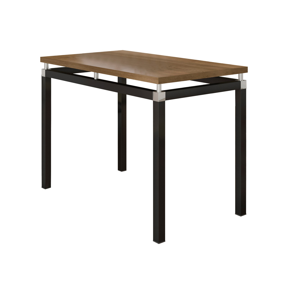 Conjunto de Mesa Retangular com Tampo de MDP Marrom Copenhague e 4 Cadeiras Monterrey Revestimento Sintético Florido Branco e Preto