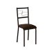 Conjunto de Mesa Retangular com Tampo de MDP Marrom Copenhague e 4 Cadeiras Monterrey Revestimento Sintético Marrom e Preto