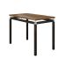 Conjunto de Mesa Retangular com Tampo de MDP Marrom Copenhague e 4 Cadeiras Monterrey Revestimento Sintético Marrom e Preto