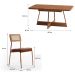 Conjunto de Mesa Retangular com Tampo de MDP Nogal Átria e 6 Cadeiras Cadeiras Catarina Revestimento Sintético Caramelo