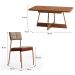 Conjunto de Mesa Retangular com Tampo de MDP Nogal Átria e 6 Cadeiras Helena Revestimento Sintético Caramelo e Areia