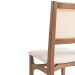 Conjunto de Mesa Retangular com Tampo de Madeira Maciça Frame e 4 Cadeiras Serena Algodão Bege Claro e Natural