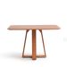 Conjunto de Mesa Retangular com Tampo de Madeira Maciça Frame e 4 Cadeiras Serena Algodão Bege Claro e Natural