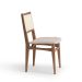 Conjunto de Mesa Retangular com Tampo de Madeira Maciça Frame e 4 Cadeiras Serena Poliéster Bege e Natural
