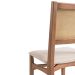 Conjunto de Mesa Retangular com Tampo de Madeira Maciça Frame e 4 Cadeiras Serena Poliéster Bege e Nogueira