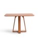 Conjunto de Mesa Retangular com Tampo de Madeira Maciça Frame e 4 Cadeiras Serena Poliéster Bege e Nogueira