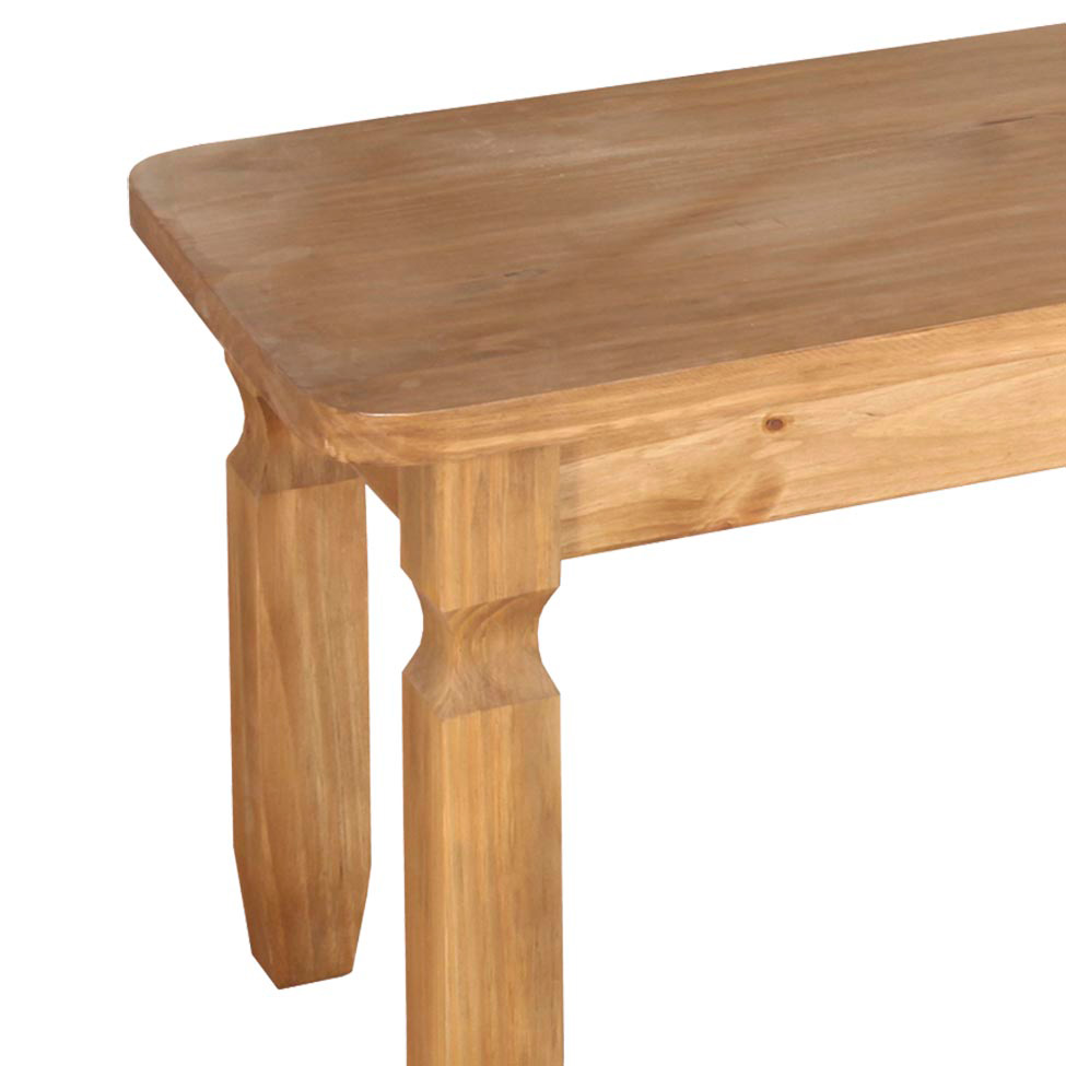 Conjunto de Mesa Retangular com Tampo de Madeira e 2 Bancos Corona Mel