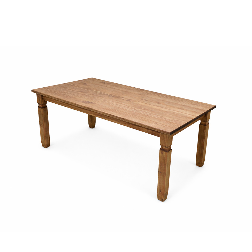 Conjunto de Mesa Retangular com Tampo de Madeira e 2 Bancos Corona Mel