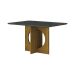 Conjunto de Mesa Retangular com Tampo de Vidro Chumbo e 4 Cadeiras Lorena Plus Linho Cinza e Freijó