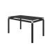 Conjunto de Mesa Retangular com Tampo de Vidro Malva e 6 Cadeiras New Revestimento Sintético Floral Cinza e Preto