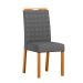 Conjunto de Mesa Retangular com Tampo de Vidro Off White Anitta e 4 Cadeiras Mariah Poliéster Cinza e Ypê