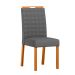 Conjunto de Mesa Retangular com Tampo de Vidro Off White Anitta e 6 Cadeiras Mariah Poliéster Cinza e Ypê