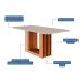 Conjunto de Mesa Retangular com Tampo de Vidro Off White Ariela e 6 Cadeiras Juliana Linho Bege e Madeira