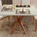 Conjunto de Mesa Retangular com Tampo de Vidro Off White Donna e 4 Cadeiras Lady Polipropileno Cru e Natural