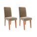 Conjunto de Mesa Retangular com Tampo de Vidro Off White Maitê e 6 Cadeiras Tais e Maia Suede Joli e Amadeirado