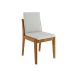 Conjunto de Mesa Retangular com Tampo de Vidro Off White Monalisa e 6 Cadeiras Lady Polipropileno Cru e Natural