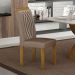 Conjunto de Mesa Retangular com Tampo de Vidro Off White e 4 Cadeiras Doha Veludo Bege