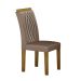 Conjunto de Mesa Retangular com Tampo de Vidro Off White e 4 Cadeiras Doha Veludo Bege
