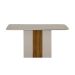 Conjunto de Mesa Retangular com Tampo de Vidro Off White e 4 Cadeiras Doha Veludo Bege