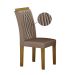 Conjunto de Mesa Retangular com Tampo de Vidro Off White e 4 Cadeiras Doha Veludo Bege e Freijó